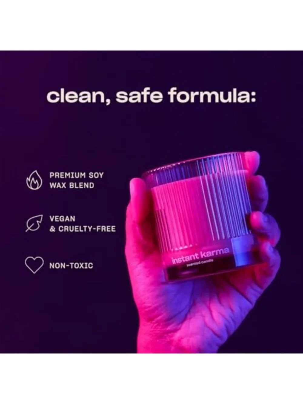 Luxury Scented Candle - Dark & Dreamy, 50+ Hours Burn, Vegan Soy Wax, Non-Toxic